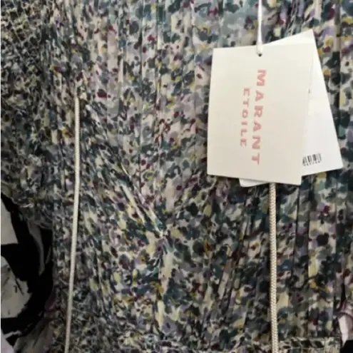 Isabel Marant Florise Dress - Green/Ecru $890 FR38