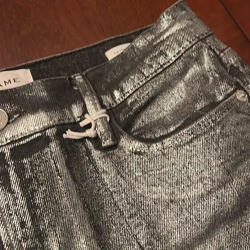 frame denim NWT FRAME - LE HIGH SKINNY CROP CHROME NOIR size 27