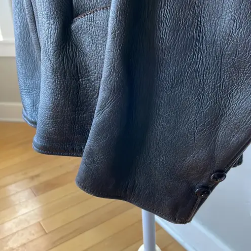Vintage Distressed W.B. Place & Co Brown Deerskin Leather Jacket Sz S M Size M