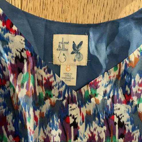 Anthropologie  Silk Peplum Beaded Top 8 M $78 Boho