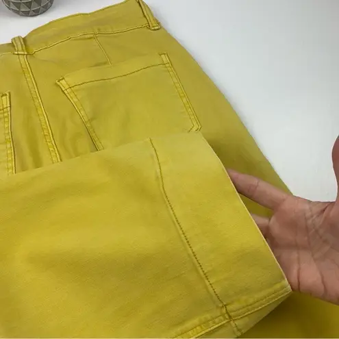 KUT from Kloth Kut From The Kloth Solid Yellow Denim Jeans Women Size 2 Designer