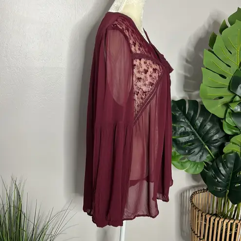 14th & Union  • bohemian sheer tassel tie blouse thumbnail 59