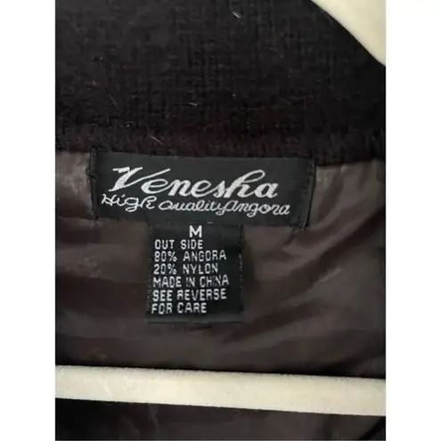 B5 Vintage Venesha Black Angora Peacoat Medium Black