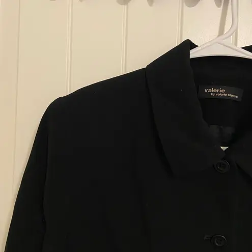 Valerie Stevens NWOT Vintage women’s solid black button blazer jacket size 10