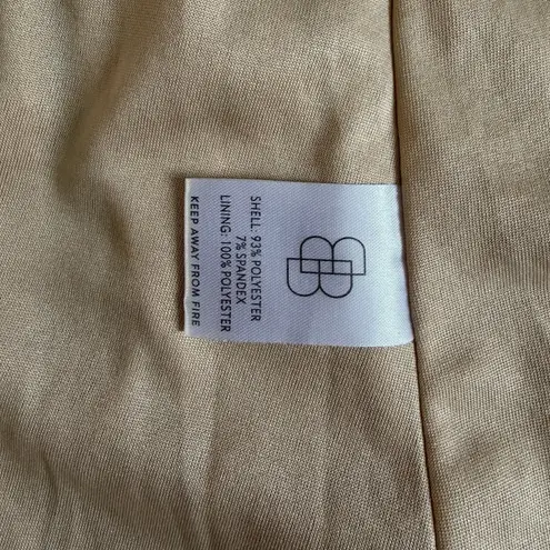 Baltic Born Vivaldi Smocked French Gold Velvet Puff Sleeve Midi Dress