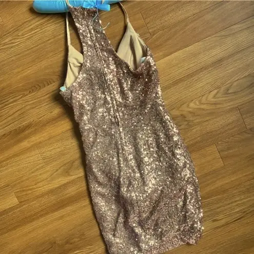 B. Smart   Gold Sequin Party Racer Back Sleeveless
Mini Cocktail Party Dress