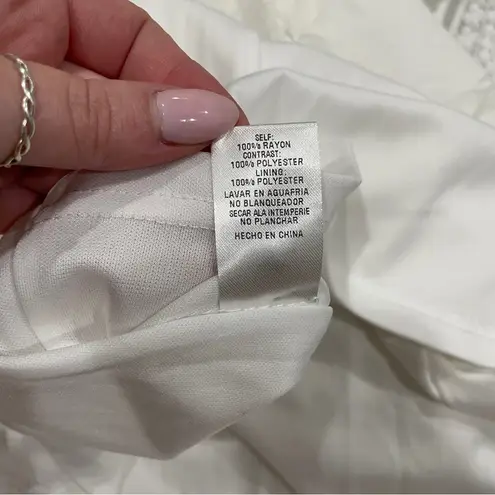 C. Luce White Lace Maxi Dress