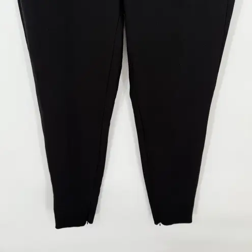 Halston Heritage Black Ponte Knit Tuxedo Ankle Zip Pants - Size 6