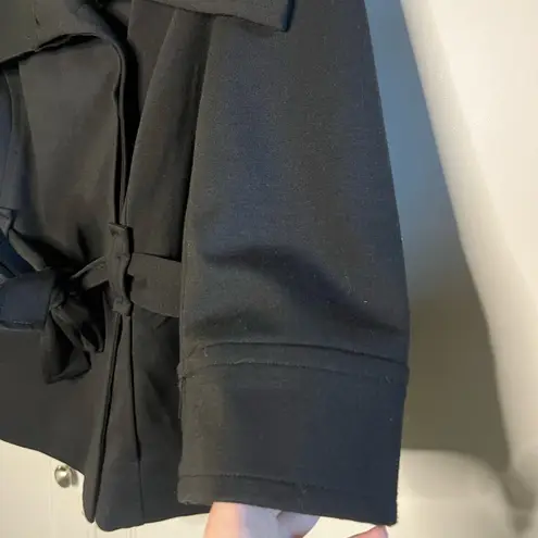 Sandro Black Belted Trench Jacket