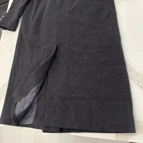 Vintage International Scene Wool Trench Coat Womens 8 MadeInRussia Charcoal Gray