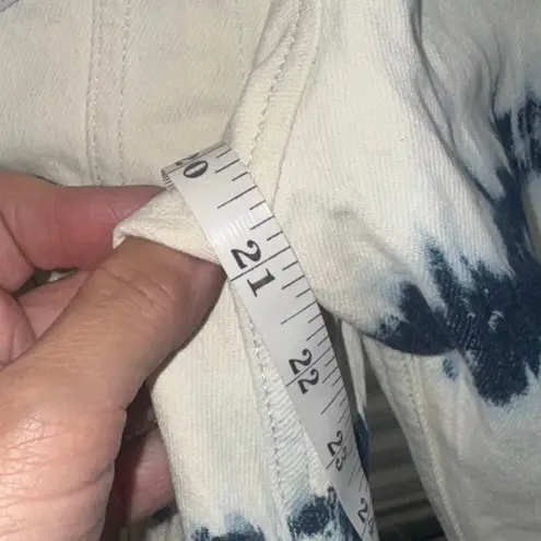 Stella McCartney white Navy Tie-Dye Jean Jacket Size Large