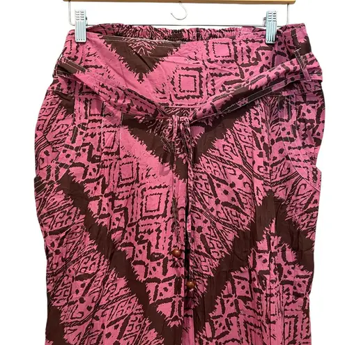 MAGAZINE Pink & Brown Harem Palazzo Pants