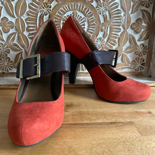 Fergalicious Retro Faux Suede Heels