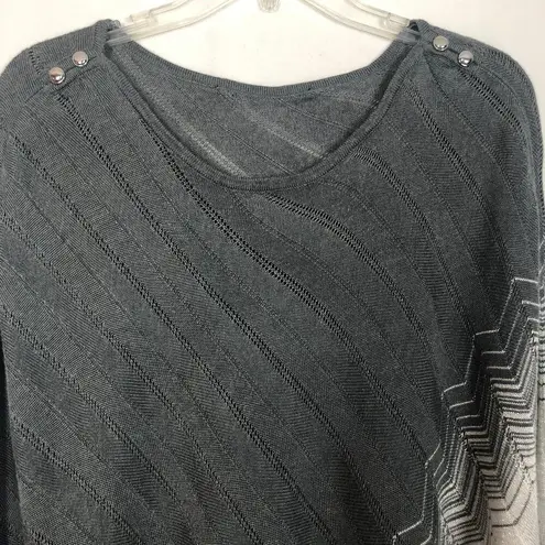 Women's Dip Dye Asymmetrical Poncho/Sweater Size M Size M