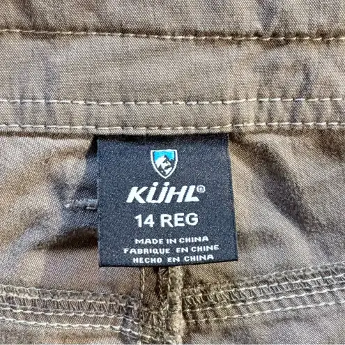 Kuhl Legendary Women’s Tan Roll-Up Snap Cargo Hiking Outdoor Pants – Size 14🧡