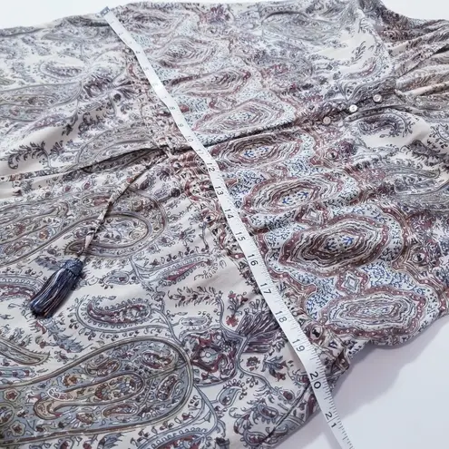 Calypso St. Barth CALYPSO St. Bart Women's Paisley Tasseled Jumpsuit Silk Blend Sleeveless