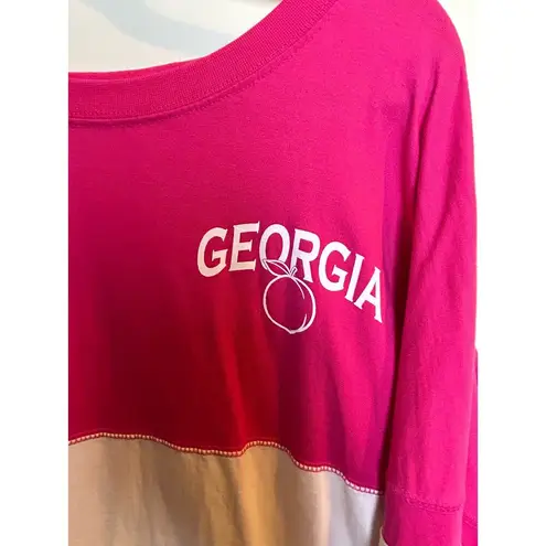 Boutique Georgia State Pride Tee Medium Sleeve The Cotton Gallery Pink Barbie