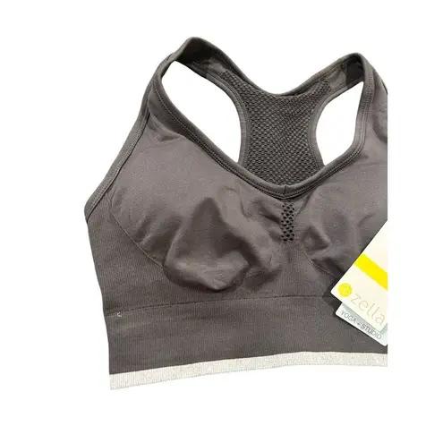 Zella  Sports Bra Women's XS Gray Seamless Racerback Top Activewear Athleisure