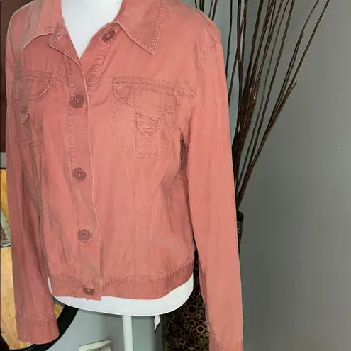 Loft Ann Taylor .Women's Pink Denim Jacket