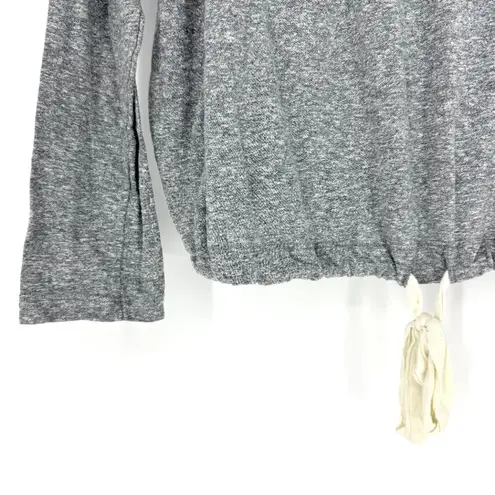 Eberjay Eberjey Cozy Loungwear Top with Drawstrings Grey and Cream Size Medium
