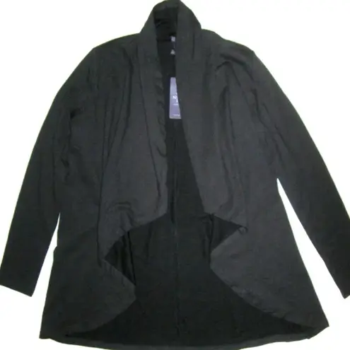 NYDJ 🆕 Womens XS Dark Gray Open Front Cardigan Shirt Top NEW NWT