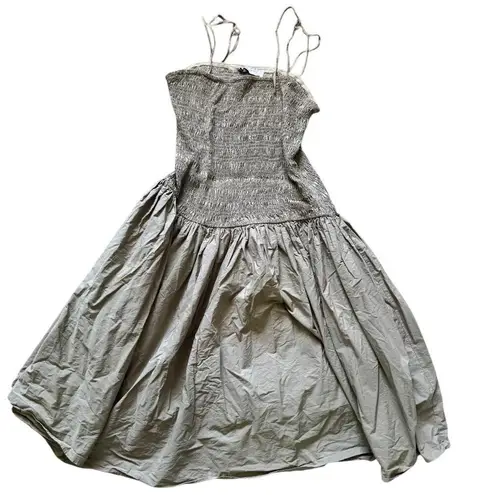 Oh Seven Days Maternity Louise Dress Sage Green Smocked Fit & Flare Size 1X