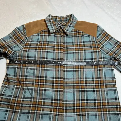 Norton Mcnaughton Petites Western Plaid Flannel Button Up Shirt Jacket Size PL