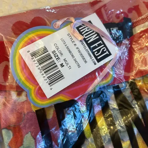 Iron fist NEW! Care Bears Lots A Rainbows Velvet Trim Shorts Size MEDIUM Pride