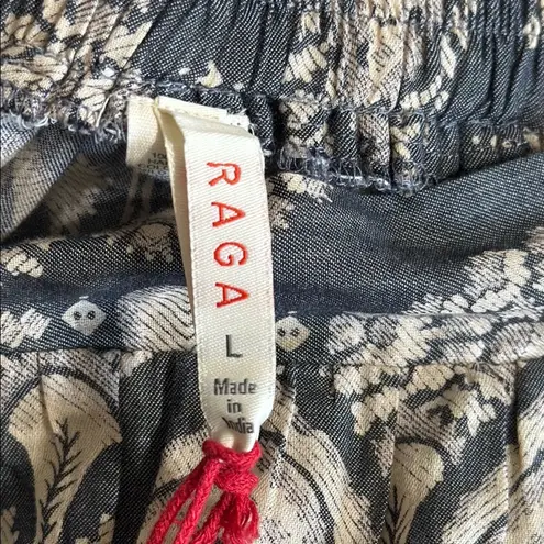 Raga  Ornate Gray and Cream Tapestry 100% Cotton Slitted Skirt Pom Pom Hem Size L - Image 13