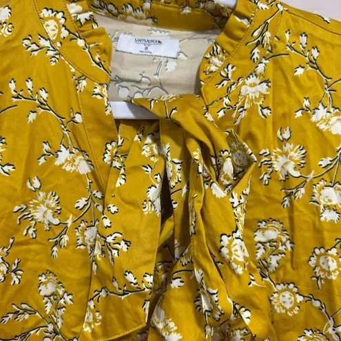 UNTUCKIT Women's Virginia Shirt Dress Size 8 Yellow