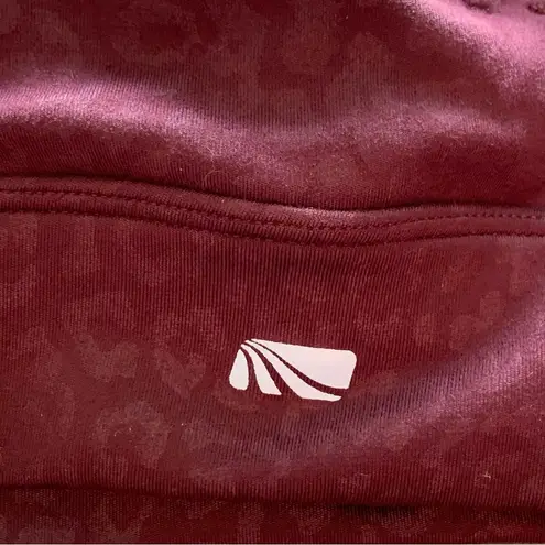 NEW Marika Padded Sports Bra Strappy, Adjustable, NWT Maroon Leopard Print