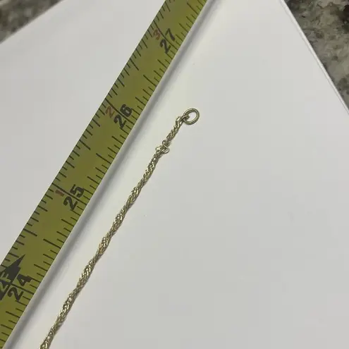 Women’s Costume Necklace Gold Tone Chain Pink Rhinestone Noon Charm Brown Fringe