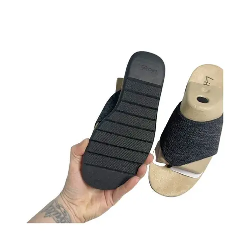 Life Stride Velocity 2.0 POOLSIDE Black Fabric Upper Thong Toe Sandal Womens 7W