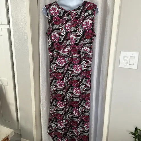 Ashley Stewart POLKA DOT KNIT MACI DRESS SZ: 2XL