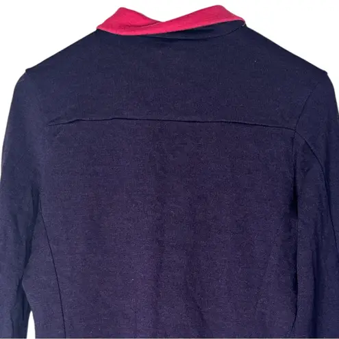 Icebreaker Merino Wool Quarter Zip Sweater Purple Size Medium