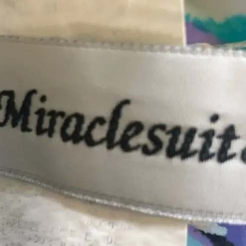 MiracleSuit Sheridan One Piece Swimsuit Sz. 12 Tiered Ruffles Take 10 Pounds OFF