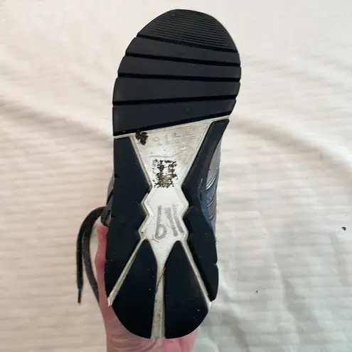 Voile Blanche leather nylon textile sneakers black silver Size 37 US 7