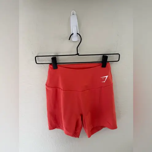 Gymshark  Training Biker Short Size S Orange Coral Ruby Running Hiking Athletic - Image 2