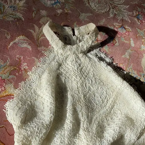 Alexis grecian lace guipure white jumpsuit