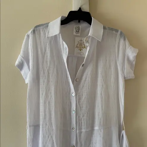 Becca White Cabana Short Romper, Size Medium, $98