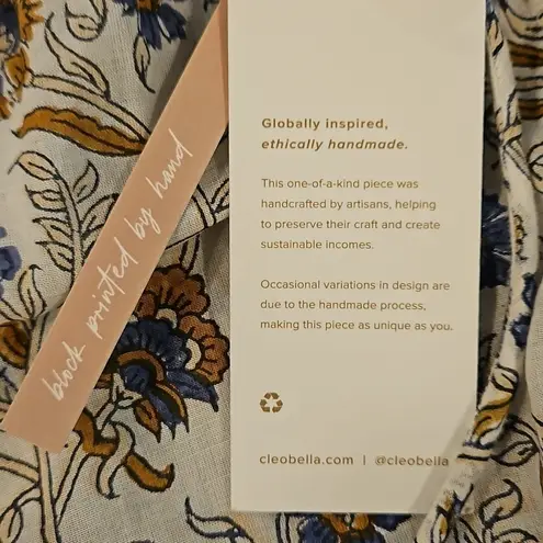 Cleobella ππ Helena Puff Sleeve Peasant Blouse ~ Floral Polka Print Medium NWT