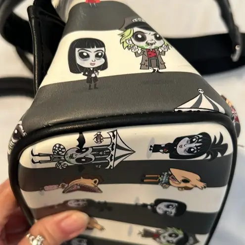 Lounge Fly Black and White Striped Beetlejuice Beetlejuice Backpack EUC