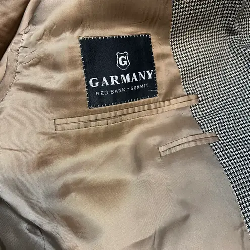 Houndstooth Canali Silk Wool Brown Black Suit Jacket Men’s Blazer