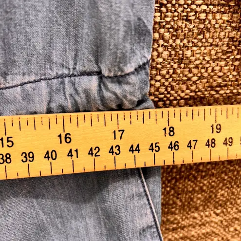 3.1 Phillip Lim Womens Romper Size 6 Chambray Drawstring Waist Long Sleeve Blue