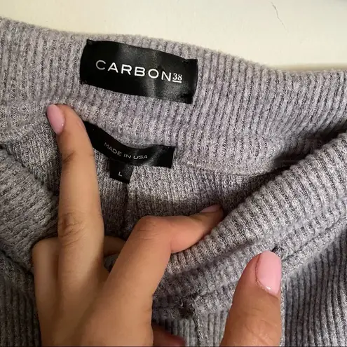 CARBON38 Brushed Ribbed Boyfriend Short