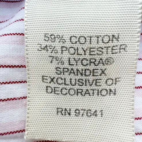 Jjill Western Embroidered Equestrian Floral Button Down Cowboy Stripe Shirt XL Pink