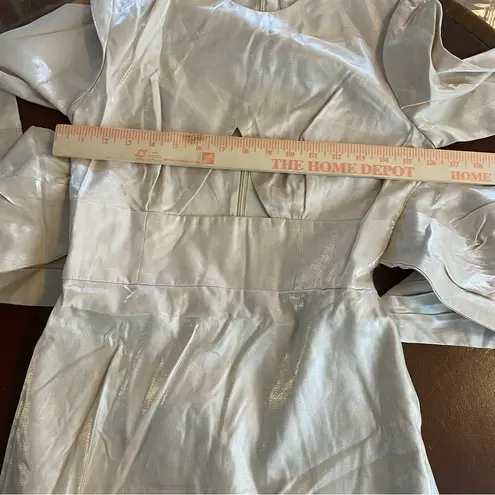 NEW KEEPSAKE emilio long sleeve mini dress in oyster size small / 4 wedding grad White