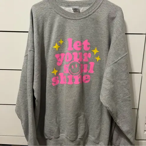 Let Your Soul Shine Trendy Crewneck Sweatshirt Size 2X