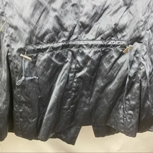 Soma Blue Button Up Casual 3/4 Sleeve Sporty Satin Shiny Cargo Jacket M New