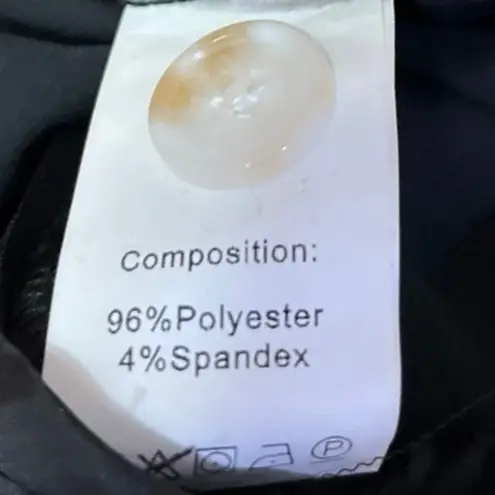 Sassy Zoey Black Pleated High Waisted Wide Leg Trousers Dress Pants Size 4/6